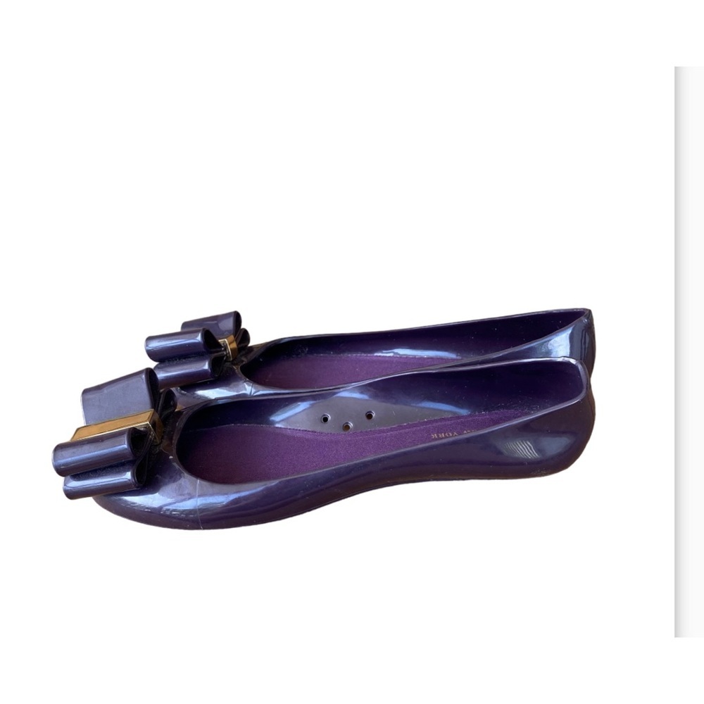 Kate Spade New York Purple Jelly Bow Ballerina Flats Size 6 - Picture 3 of 7